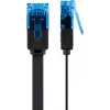 Flat Patch Cable Goobay CAT 6A U/UTP Black 5m