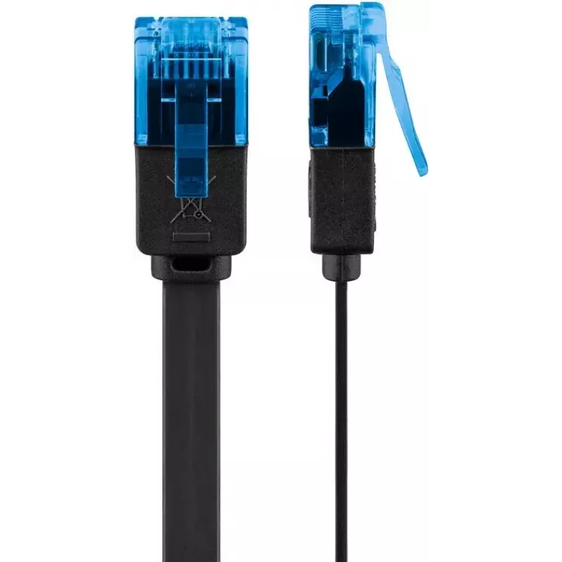 Flat Patch Cable Goobay CAT 6A U/UTP Black 5m