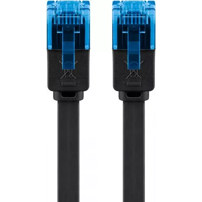 Flat Patch Cable Goobay CAT 6A U/UTP Black 5m