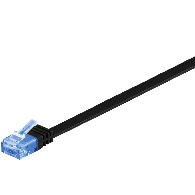 Flat Patch Cable Goobay CAT 6A U/UTP Black 5m