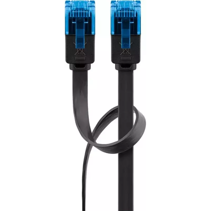 Flat Patch Cable Goobay CAT 6A U/UTP Black 7m