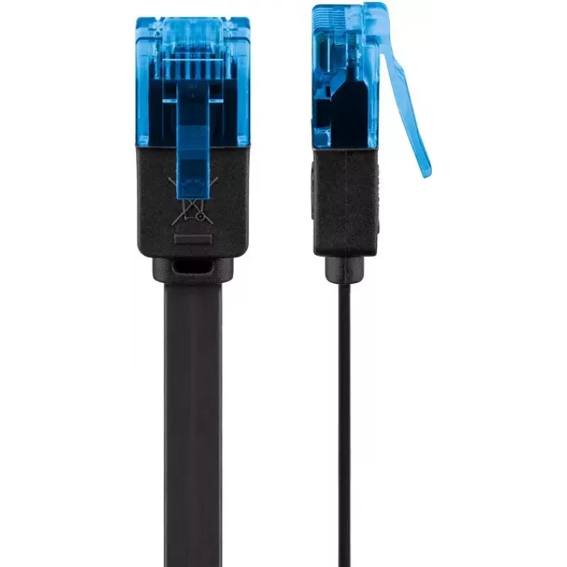 Flat Patch Cable Goobay CAT 6A U/UTP Black 7m