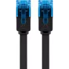 Flat Patch Cable Goobay CAT 6A U/UTP Black 7m