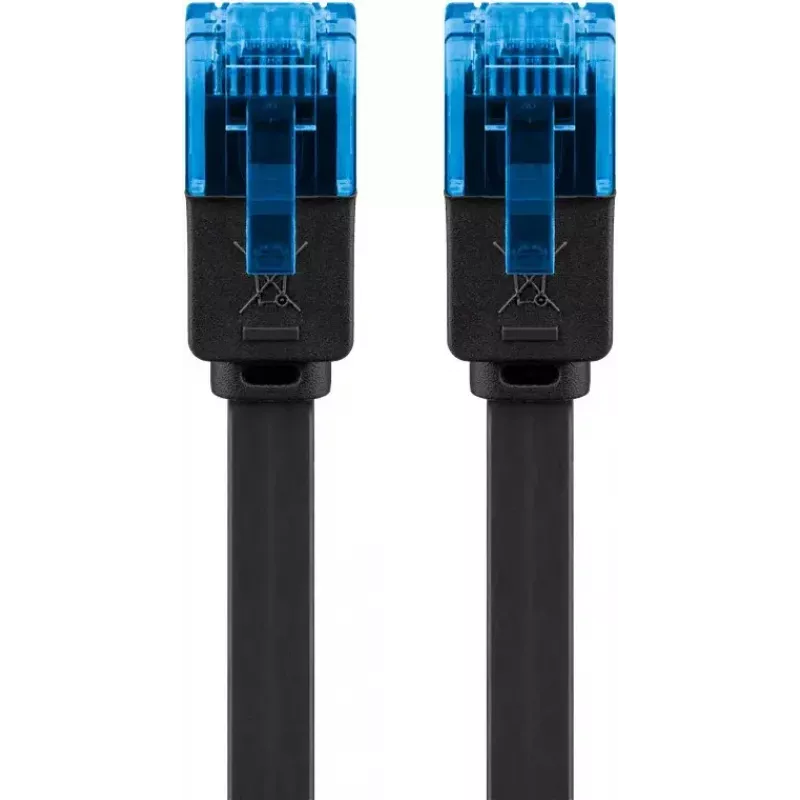 Flat Patch Cable Goobay CAT 6A U/UTP Black 7m