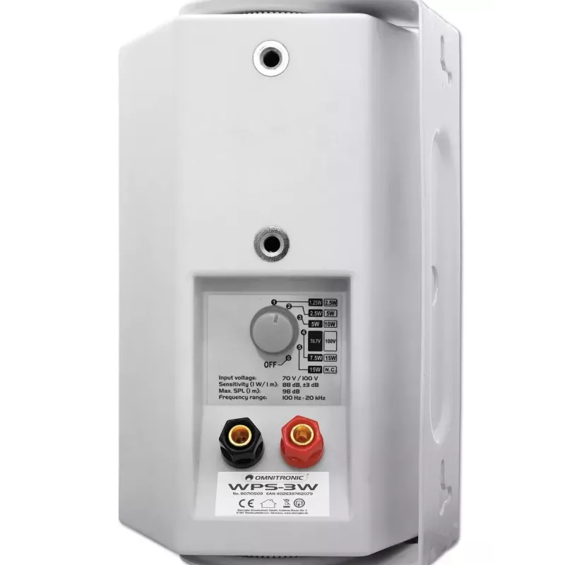 2-way loudspeaker Omnitronic 80710509 White Wired 15 W