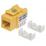 Intellinet Keystone Jack, Cat6, UTP, Punch-down, Yellow, Flat, Yellow, RJ-45, Female, 22/26, Cat6