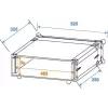 Hard case Roadinger 30107192 Aluminium Black Silver 525x400x180mm