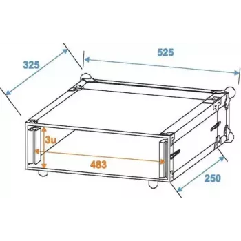 Hard case Roadinger 30107192 Aluminium Black Silver 525x400x180mm