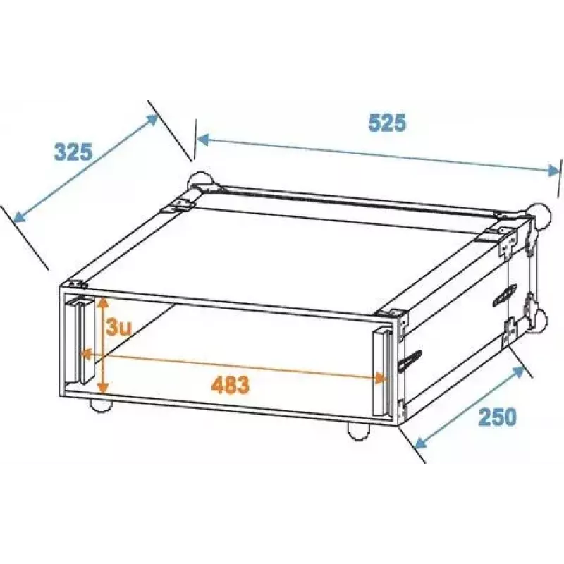 Hard case Roadinger 30107192 Aluminium Black Silver 525x400x180mm