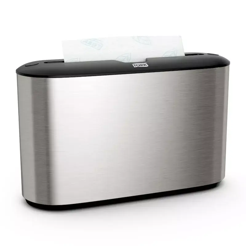 Paper towel dispenser Staples Tork 460005, stainless steel, W323×D116×H218 mm