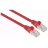 Intellinet Network Patch Cable, Cat7 Cable/Cat6A Plugs, 0.25m, Red, Copper, S/FTP, LSOH / LSZH, PVC, RJ45, Gold Plated Contacts, Snagless, Booted, Lifetime Warranty