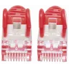 Intellinet Network Patch Cable, Cat7 Cable/Cat6A Plugs, 0.25m, Red, Copper, S/FTP, LSOH / LSZH, PVC, RJ45, Gold Plated Contacts, Snagless, Booted, Lifetime Warranty
