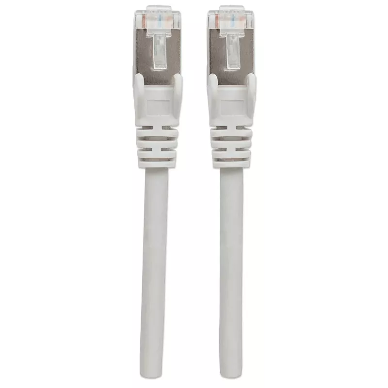 Intellinet Network Patch Cable, Cat7 Cable/Cat6A Plugs, 0.5m, Grey, Copper, S/FTP, LSOH / LSZH, PVC, RJ45, Gold Plated Contacts, Snagless, Booted, Lifetime Warranty