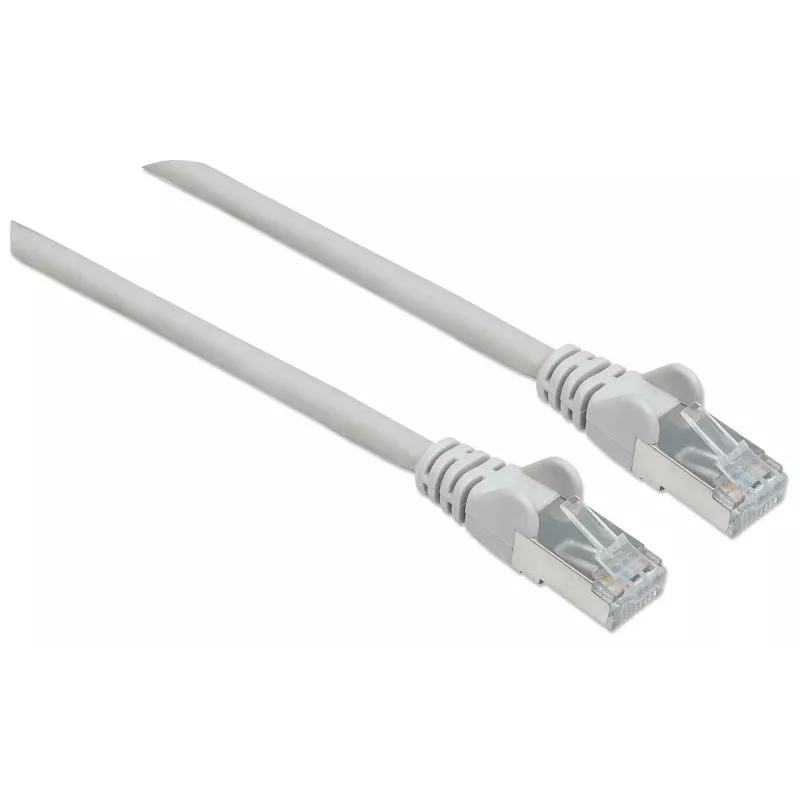 Intellinet Network Patch Cable, Cat7 Cable/Cat6A Plugs, 0.5m, Grey, Copper, S/FTP, LSOH / LSZH, PVC, RJ45, Gold Plated Contacts, Snagless, Booted, Lifetime Warranty