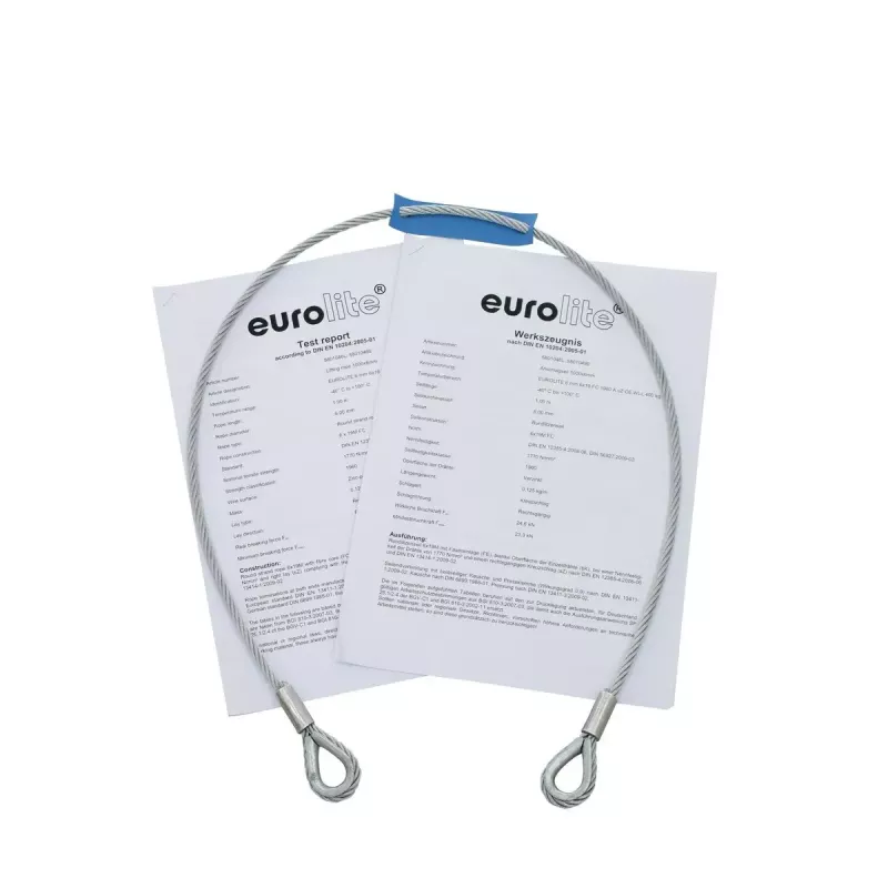 Rope Eurolite 58010369 1m Zinc Steel 400kg 6mm