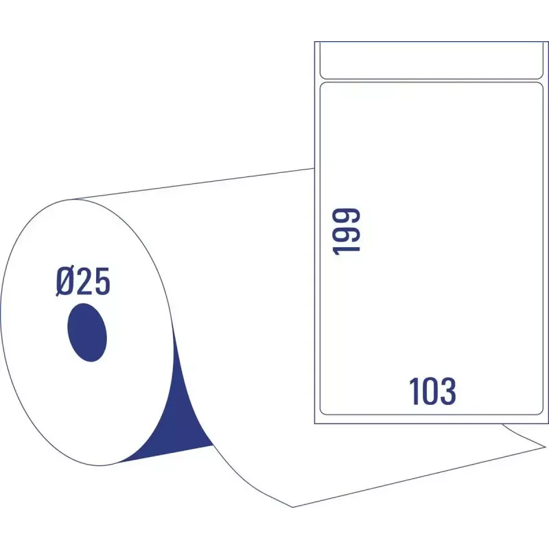 Self-adhesive printer labels Avery Zweckform TD8060-25 – white paper, 19.9×10.3 cm, 700 pcs (350/roll)