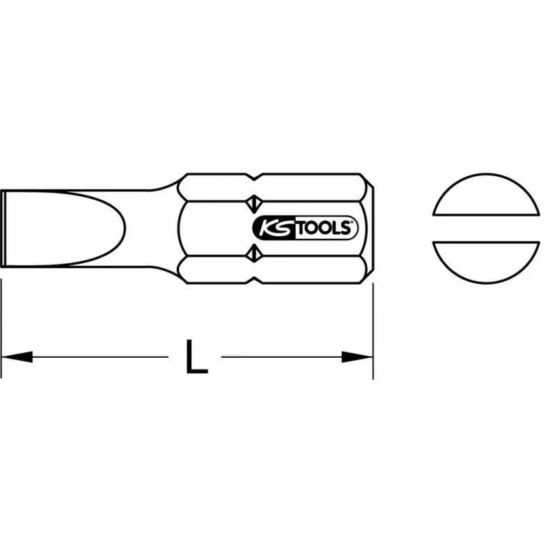 Screwdriver Bit KS Tools 910.2244 Stainless Steel 25mm Hexagonal