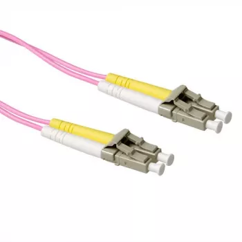 ACT 0.5 meter LSZH Multimode 50/125 OM4 fiber patch cable duplex with LC connectors