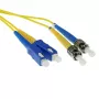 ACT 10 meter LSZH Singlemode 9/125 OS2 fiber patch cable duplex with SC and ST connectors