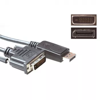 ACT Conversion cable DisplayPort male to DVI male 5,00 m