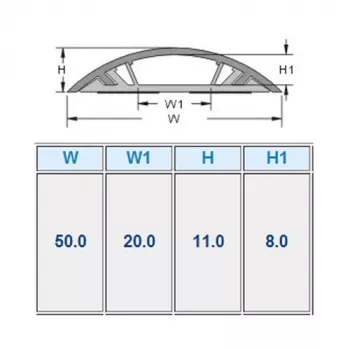 ACT Wiring duct round type PVC 50 mm, Grey, PVC, V-0, 50 mm