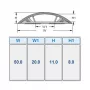ACT Wiring duct round type PVC 50 mm, Grey, PVC, V-0, 50 mm