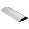 ACT Wiring duct round type with aluminium cover 70 mm, Grey, Aluminium, PVC, V-0, Adhesive tape, 70 mm