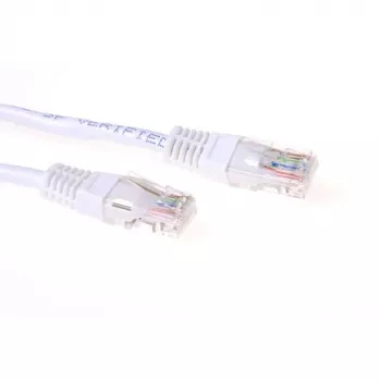 ACT White 15 meter U/UTP CAT6A patch cable with RJ45 connectors