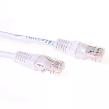 ACT White 1.5 meter U/UTP CAT6 patch cable with RJ45 connectors