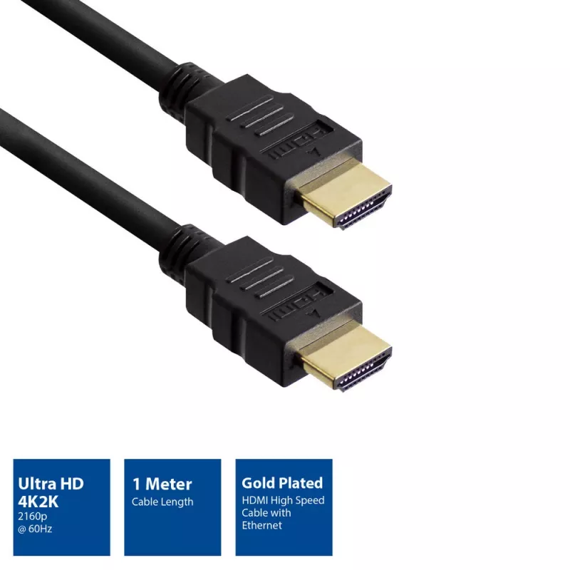 Ewent EC3901 HDMI cable 1 m HDMI Type A (Standard) Black