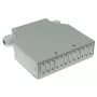 ACT DIN rail fiber optic terminal box unloaded, 12 ports, Fiber, Ivory, 130 mm, 130 mm, 45.3 mm, Box