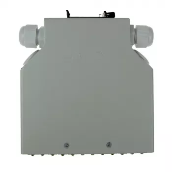 ACT DIN rail fiber optic terminal box unloaded, 12 ports, Fiber, Ivory, 130 mm, 130 mm, 45.3 mm, Box