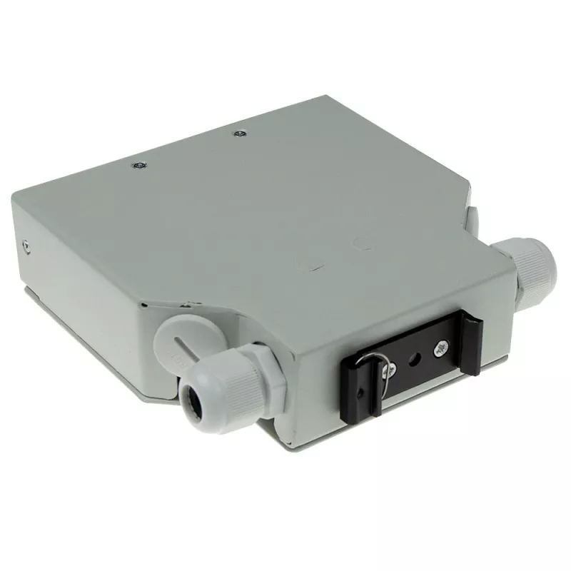 ACT DIN rail fiber optic terminal box unloaded, 12 ports, Fiber, Ivory, 130 mm, 130 mm, 45.3 mm, Box