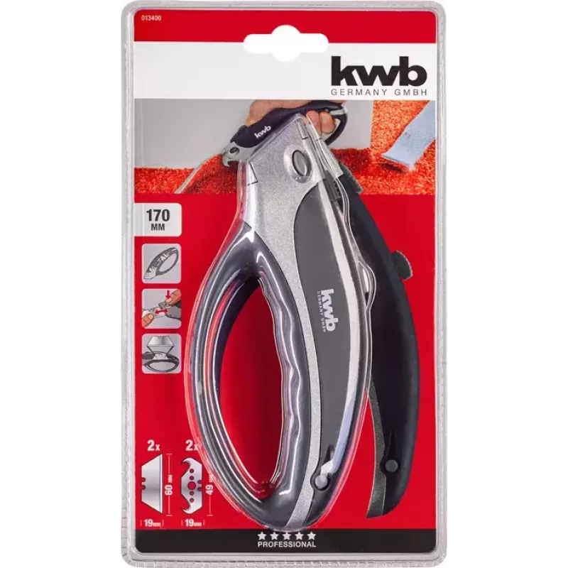 Utility Knife KWB 013400 Black Razor Blade 170mm Length 6cm Blade