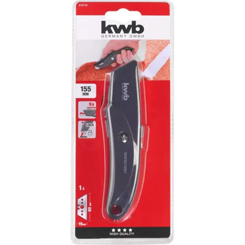 Utility knife KWB 013710 155 mm length 6 cm blade