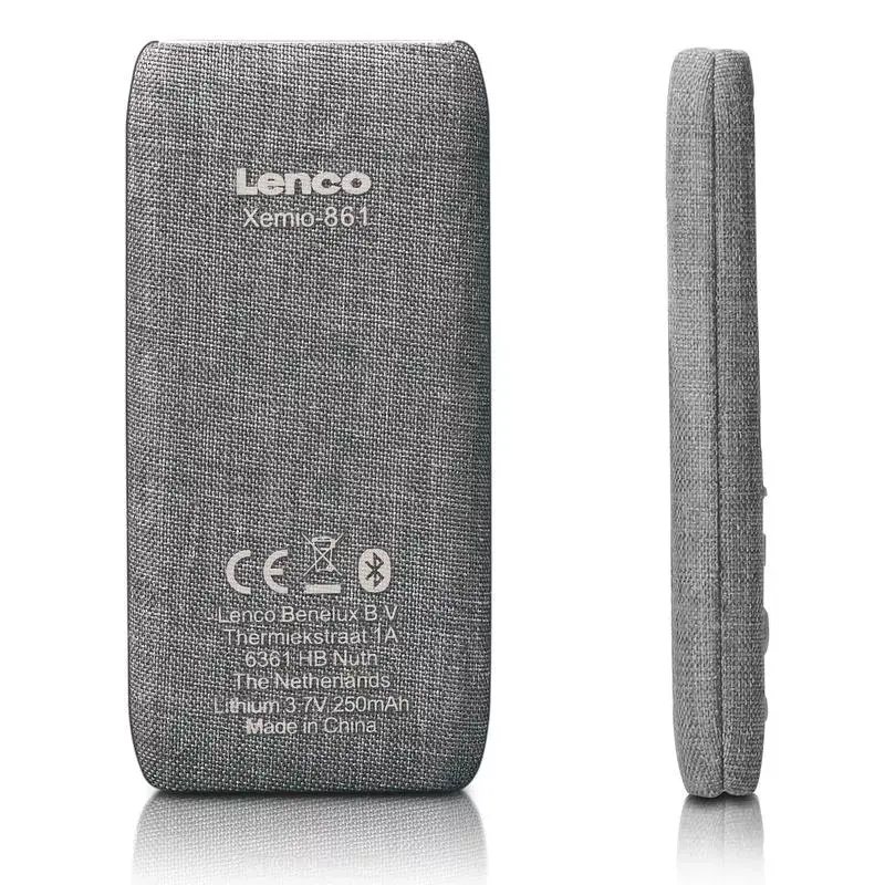 MP4 player Lenco Xemio-861 8 GB Grey USB 3.2 FM radio