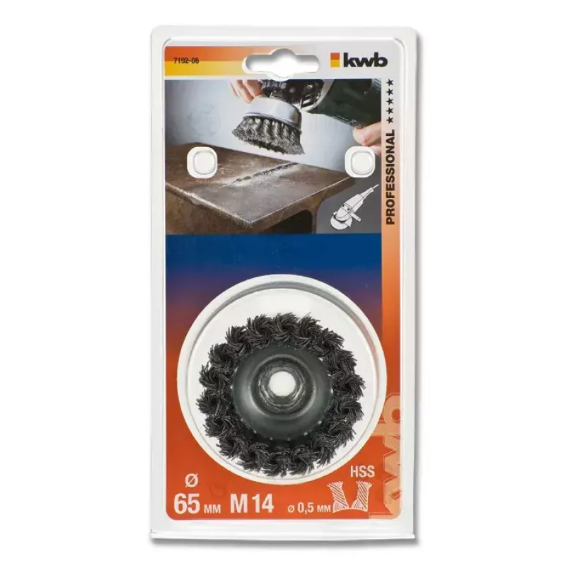 Cup brush KWB 719206 Wire wheel 6.6 cm