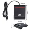 ACT External USB-C Smartcard eID Card Reader, black
