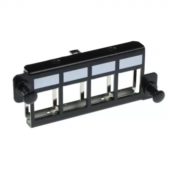ACT Adapterplate for 4 x keystone FTP, Adapter, Black, 1 pc(s)