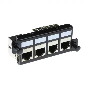 ACT Adapterplate for 4 x keystone FTP, Adapter, Black, 1 pc(s)