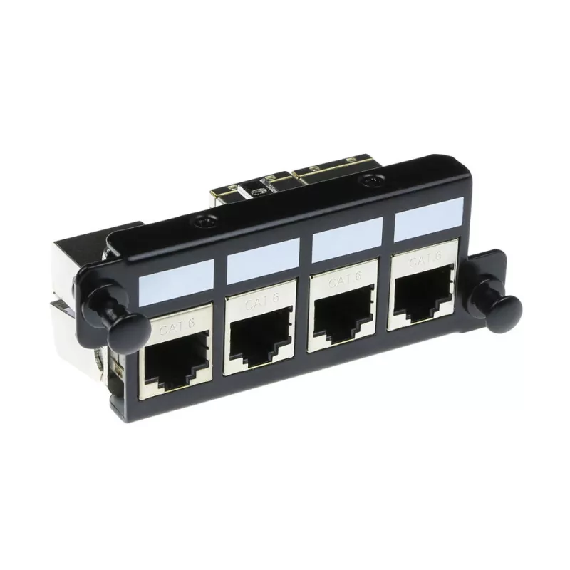 ACT Adapterplate for 4 x keystone FTP, Adapter, Black, 1 pc(s)