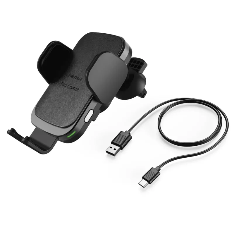 Hama FC10 Motion Smartphone Black, Metallic Cigar lighter Wireless charging Fast charging Auto
