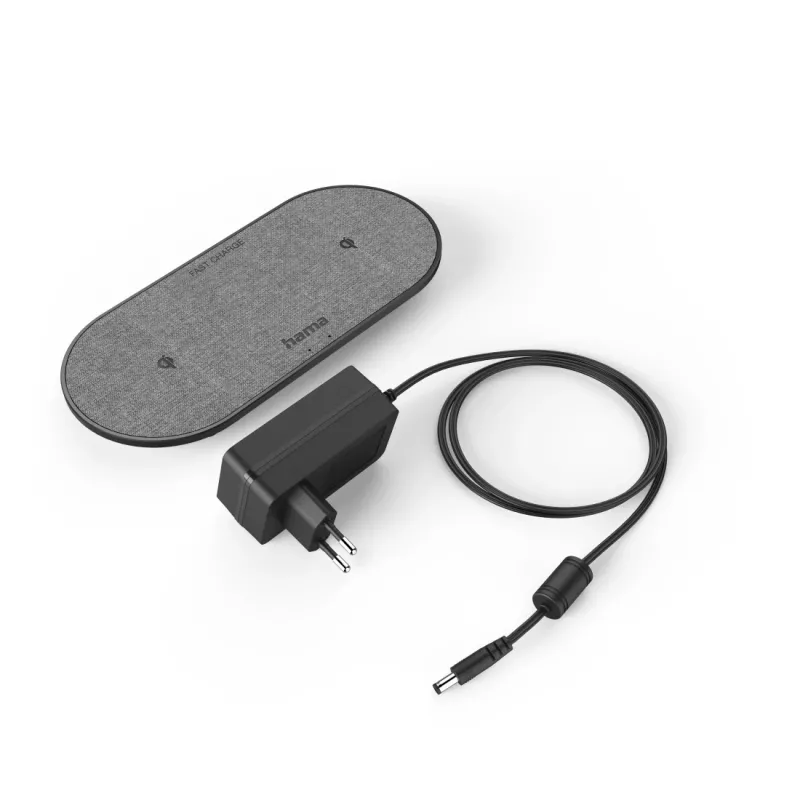 Hama QI-FC10 DUO Smartphone Black AC Wireless charging Fast charging Indoor