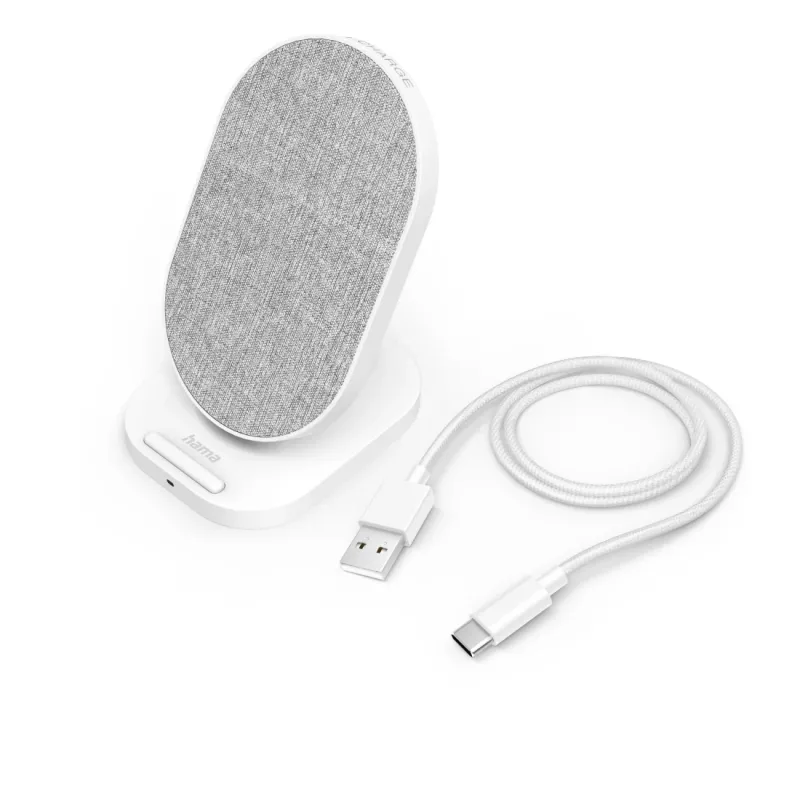 Hama QI-FC10S-Fab Smartphone White USB Wireless charging Fast charging Indoor
