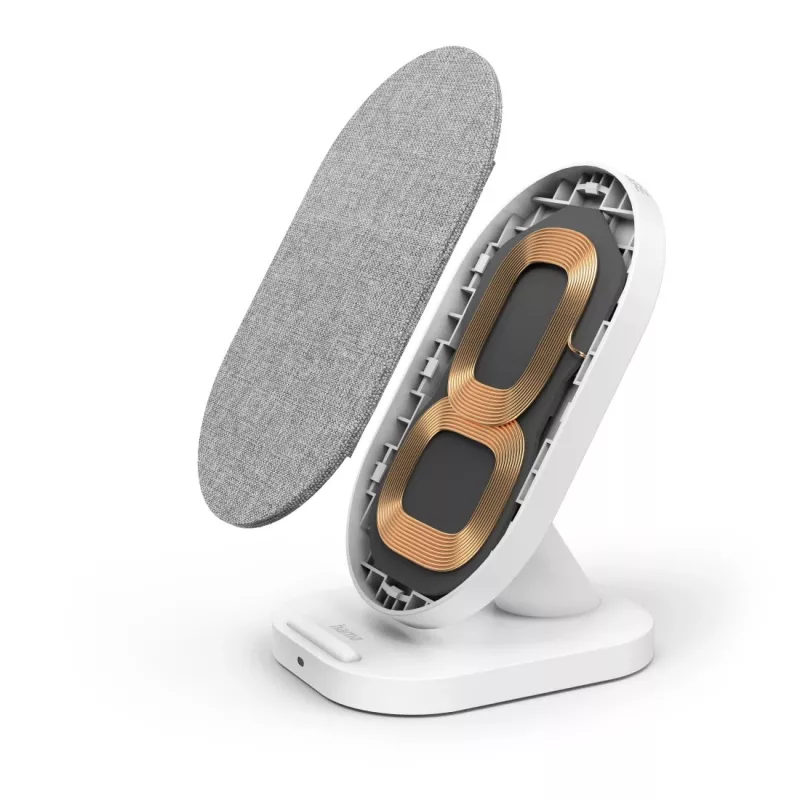 Hama QI-FC10S-Fab Smartphone White USB Wireless charging Fast charging Indoor
