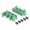 DeLOCK RJ50 female to Terminal Block with push-button for DIN rail angled