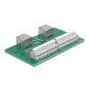 DeLOCK RJ50 2 x female to 2 x Terminal Block with push-button for DIN rail