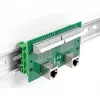 DeLOCK RJ50 2 x female to 2 x Terminal Block with push-button for DIN rail angled