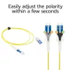ACT 2 meters Singlemode 9/125 OS2 Polarity Twist uniboot duplex fiber patch cable with CS - LC connectors