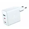 SWISSTEN Travel Charger GaN 70W 2×USB-C fast charger for laptops and phones